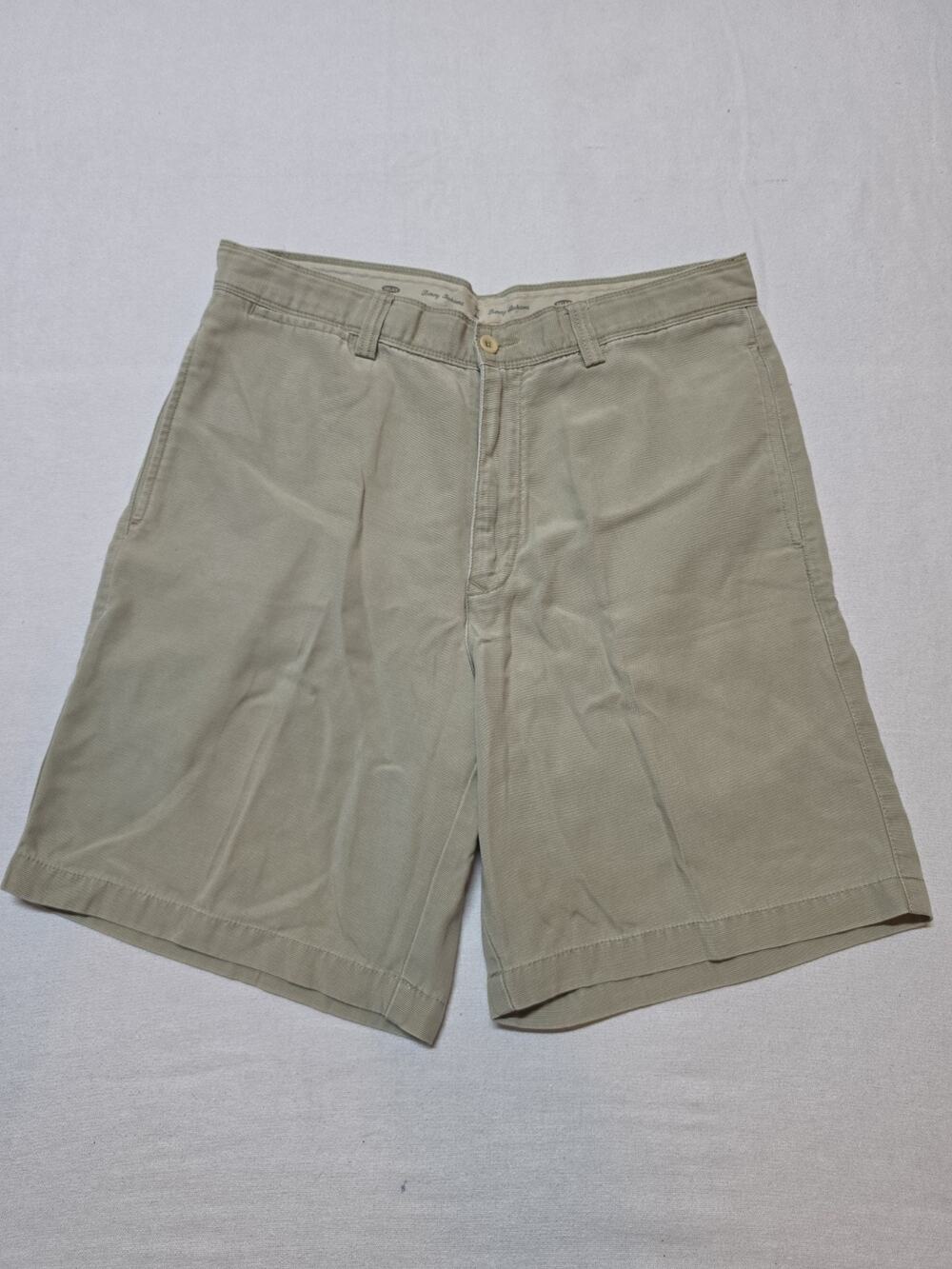 Tommy Bahama Men’s Shorts Size 34 Khaki Tan Tencel Cotton Flat Front